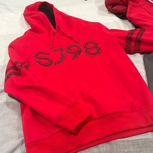 Sean John 1/4 button hoodie fleece lined super comfy